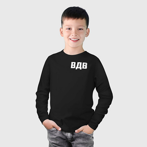 Детский лонгслив ВДВ двусторонняя / Черный – фото 3