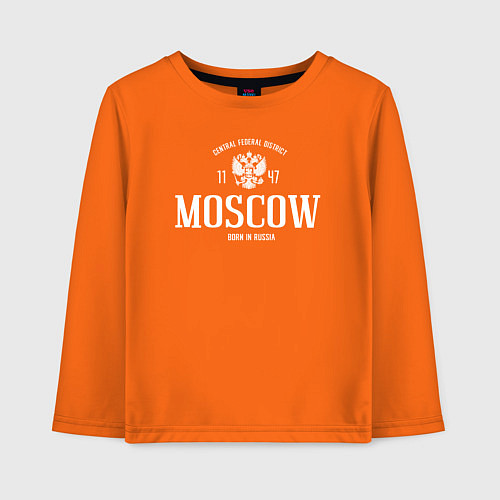 Детский лонгслив Москва Born in Russia / Оранжевый – фото 1