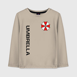 Лонгслив хлопковый детский UMBRELLA CORP, цвет: миндальный