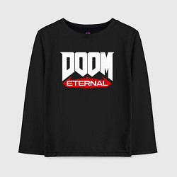 Лонгслив хлопковый детский DOOM, цвет: черный