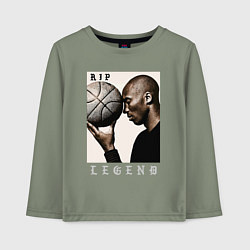 Лонгслив хлопковый детский Kobe - RIP Legend, цвет: авокадо