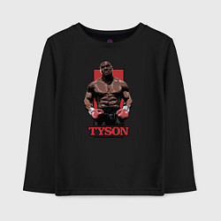 Лонгслив хлопковый детский Tyson, цвет: черный