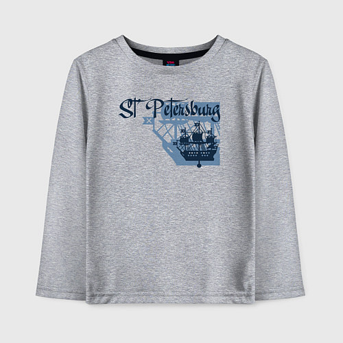 Детский лонгслив St'Petersburg / Меланж – фото 1