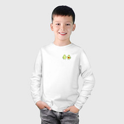 Лонгслив хлопковый детский Авокадо, цвет: белый — фото 2