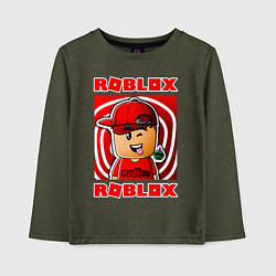 Лонгслив хлопковый детский ROBLOX, цвет: меланж-хаки