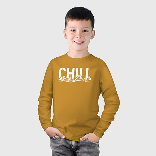 Детский лонгслив Chill / Горчичный – фото 3