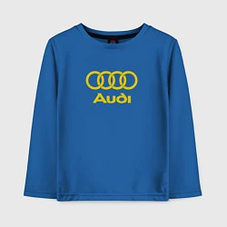 Лонгслив хлопковый детский Audi GOLD, цвет: синий