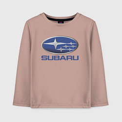 Лонгслив хлопковый детский SUBARU, цвет: пыльно-розовый