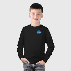 Лонгслив хлопковый детский NASA, цвет: черный — фото 2