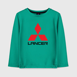 Лонгслив хлопковый детский MITSUBISHI LANCER, цвет: зеленый