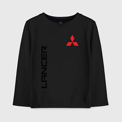 Лонгслив хлопковый детский MITSUBISHI LANCER, цвет: черный