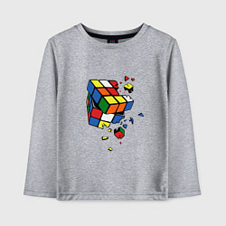 Лонгслив хлопковый детский Кубик Рубика, цвет: меланж
