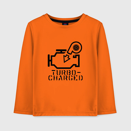 Детский лонгслив Turbo Charged / Оранжевый – фото 1