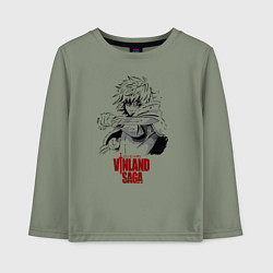 Лонгслив хлопковый детский Vinland saga Thorfinn, цвет: авокадо