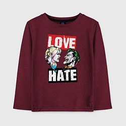 Детский лонгслив Love Hate