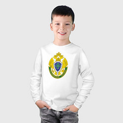 Лонгслив хлопковый детский Пограничная служба, цвет: белый — фото 2