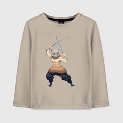 Лонгслив хлопковый детский KIMETSU NO YAIBA, цвет: миндальный