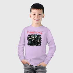 Лонгслив хлопковый детский Evanescence, цвет: лаванда — фото 2