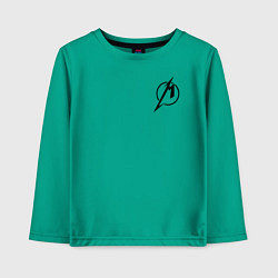 Лонгслив хлопковый детский Metallicaспина, цвет: зеленый