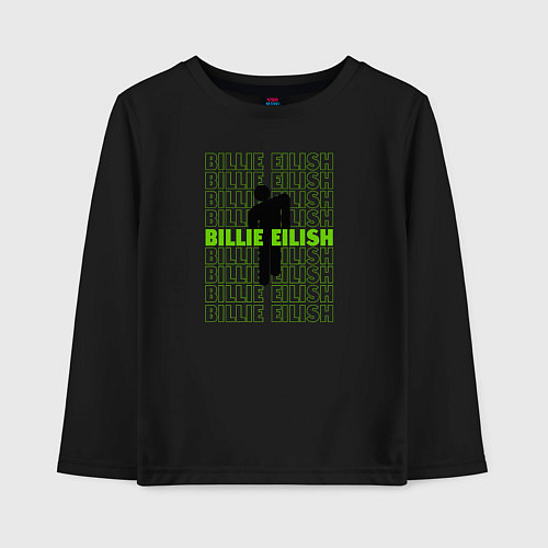 Детский лонгслив BILLIE EILISH logo / Черный – фото 1