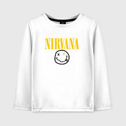 Лонгслив хлопковый детский NIRVANA, цвет: белый