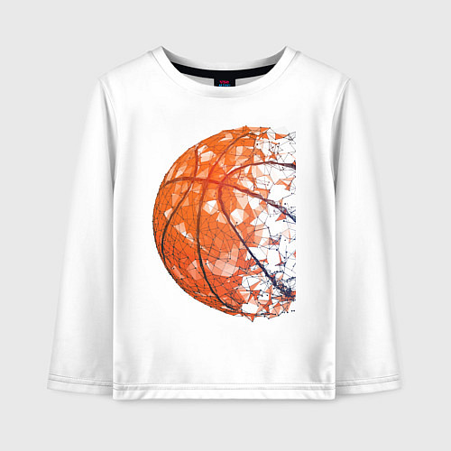 Детский лонгслив BasketBall Style / Белый – фото 1