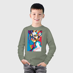 Лонгслив хлопковый детский EMC2 Аниме Доктор Стоун, цвет: авокадо — фото 2