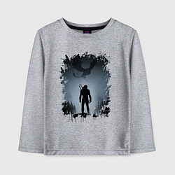 Лонгслив хлопковый детский ВЕДЬМАК, цвет: меланж