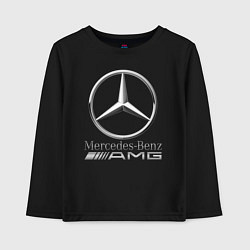 Лонгслив хлопковый детский MERCEDES-BENZ AMG, цвет: черный