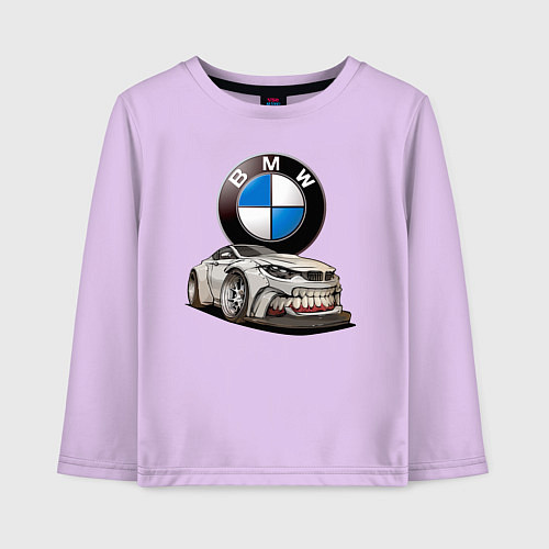 Детский лонгслив BMW оскал / Лаванда – фото 1