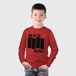 Лонгслив хлопковый детский BLACK FLAG, цвет: красный — фото 2