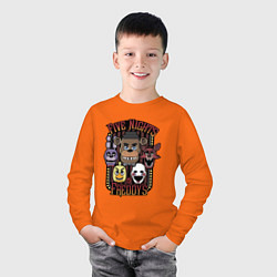 Лонгслив хлопковый детский FIVE NIGHTS AT FREDDYS, цвет: оранжевый — фото 2