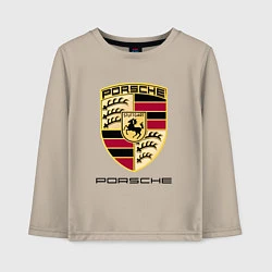 Лонгслив хлопковый детский PORSCHE, цвет: миндальный