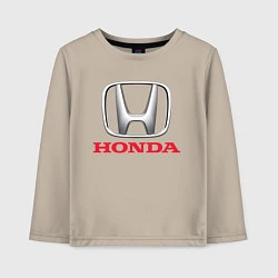 Лонгслив хлопковый детский HONDA, цвет: миндальный