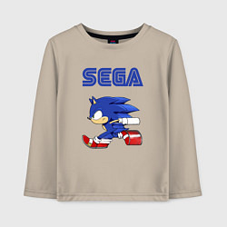 Лонгслив хлопковый детский SEGA, цвет: миндальный