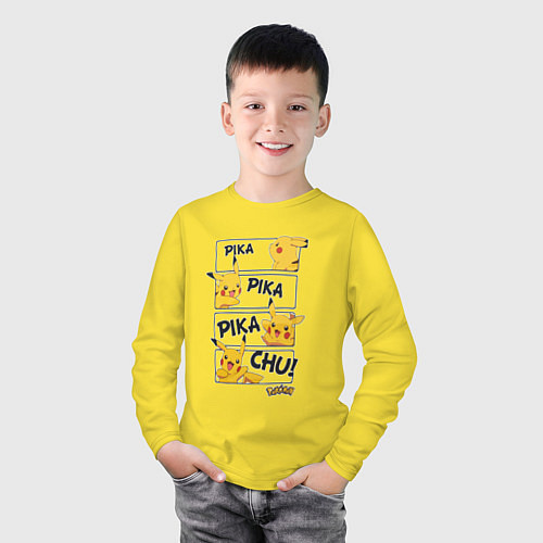 Детский лонгслив Pikachu / Желтый – фото 3
