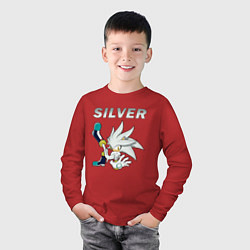 Лонгслив хлопковый детский SONIC Silver, цвет: красный — фото 2