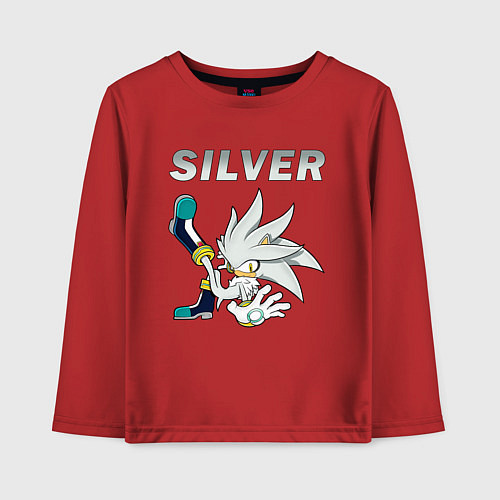 Детский лонгслив SONIC Silver / Красный – фото 1