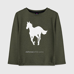 Лонгслив хлопковый детский White Pony, цвет: меланж-хаки