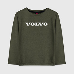 Лонгслив хлопковый детский VOLVO, цвет: меланж-хаки