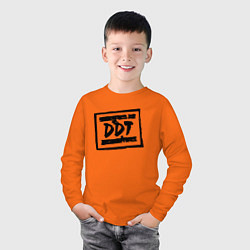 Лонгслив хлопковый детский ДДТ Лого, цвет: оранжевый — фото 2
