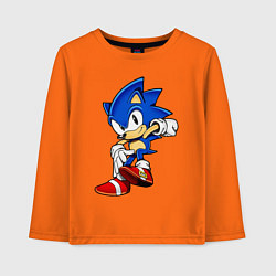 Лонгслив хлопковый детский SONIC, цвет: оранжевый