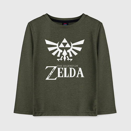 Детский лонгслив THE LEGEND OF ZELDA / Меланж-хаки – фото 1