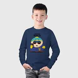 Лонгслив хлопковый детский South Park Картман, цвет: тёмно-синий — фото 2