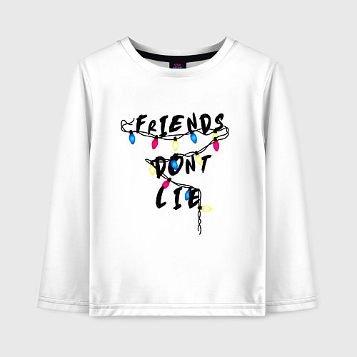 Детский лонгслив Friends dont lie / Белый – фото 1