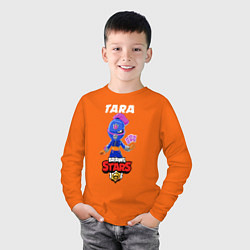 Лонгслив хлопковый детский BRAWL STARS TARA, цвет: оранжевый — фото 2