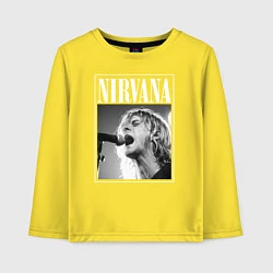 Лонгслив хлопковый детский NIRVANA, цвет: желтый