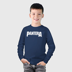 Лонгслив хлопковый детский PANTERA, цвет: тёмно-синий — фото 2