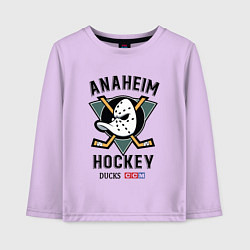 Лонгслив хлопковый детский ANAHEIM DUCKS, цвет: лаванда