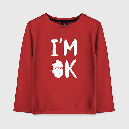 Детский лонгслив IM OK / Красный – фото 1
